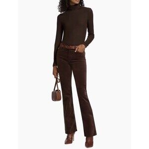 AG Adriano‎ Goldschmied Farrah Boot Jeans Womens 32x32 Brown Velvet High Rise